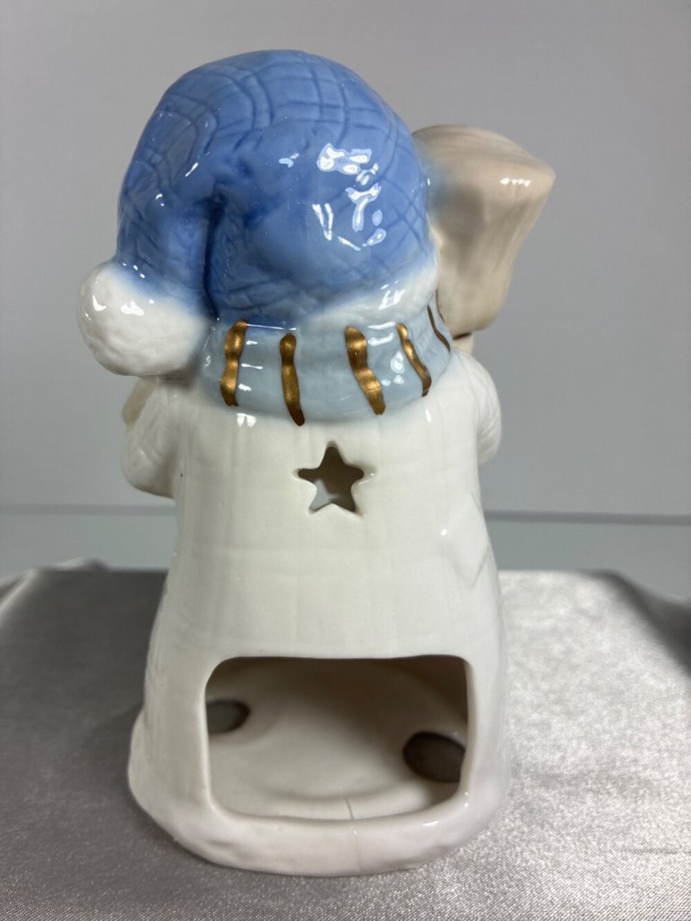 Ceramic Snowman Christmas Tea Light Holder - Picture 4 of 8